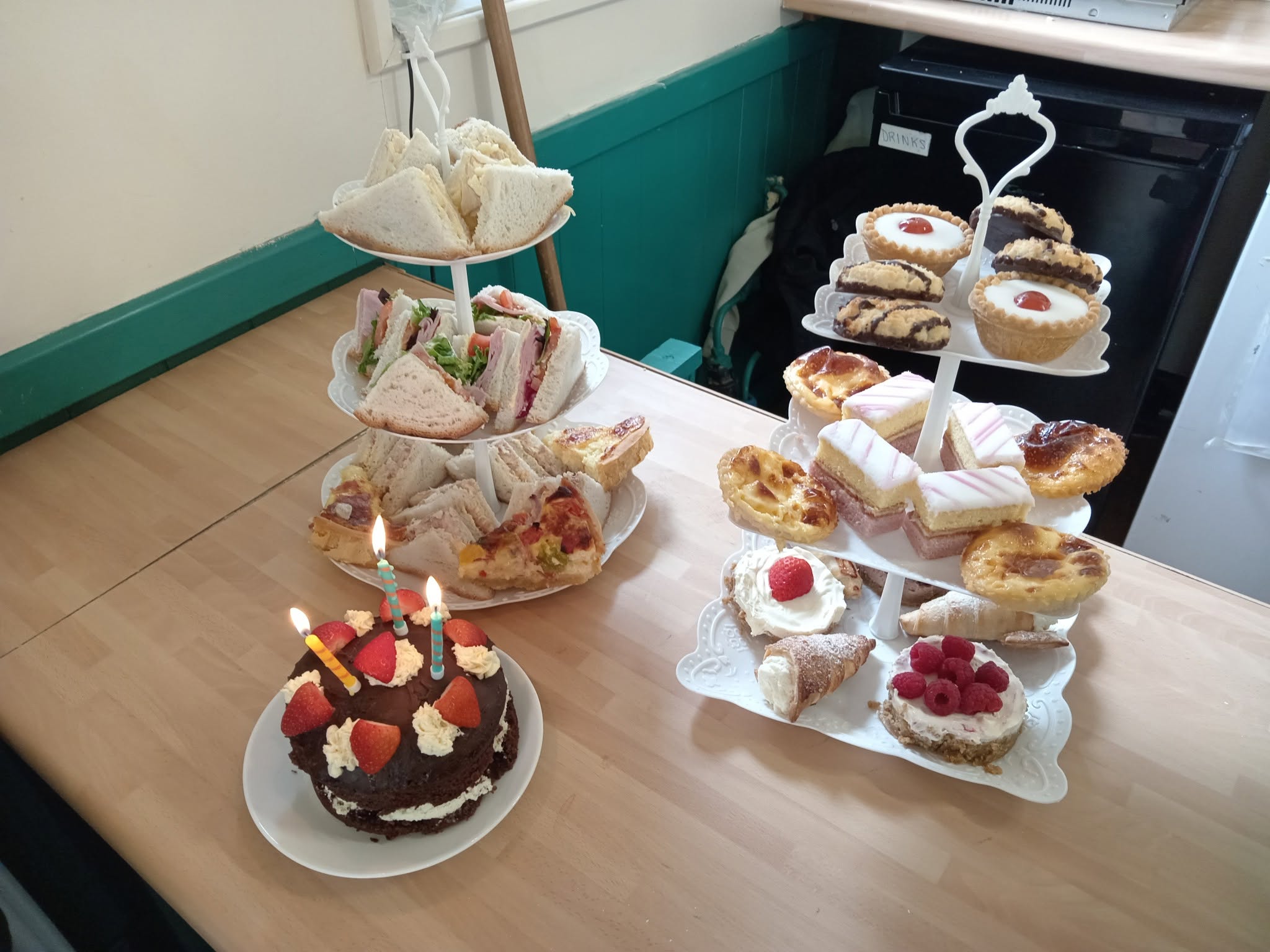 Refreshments prepared for a rescue fundraiser